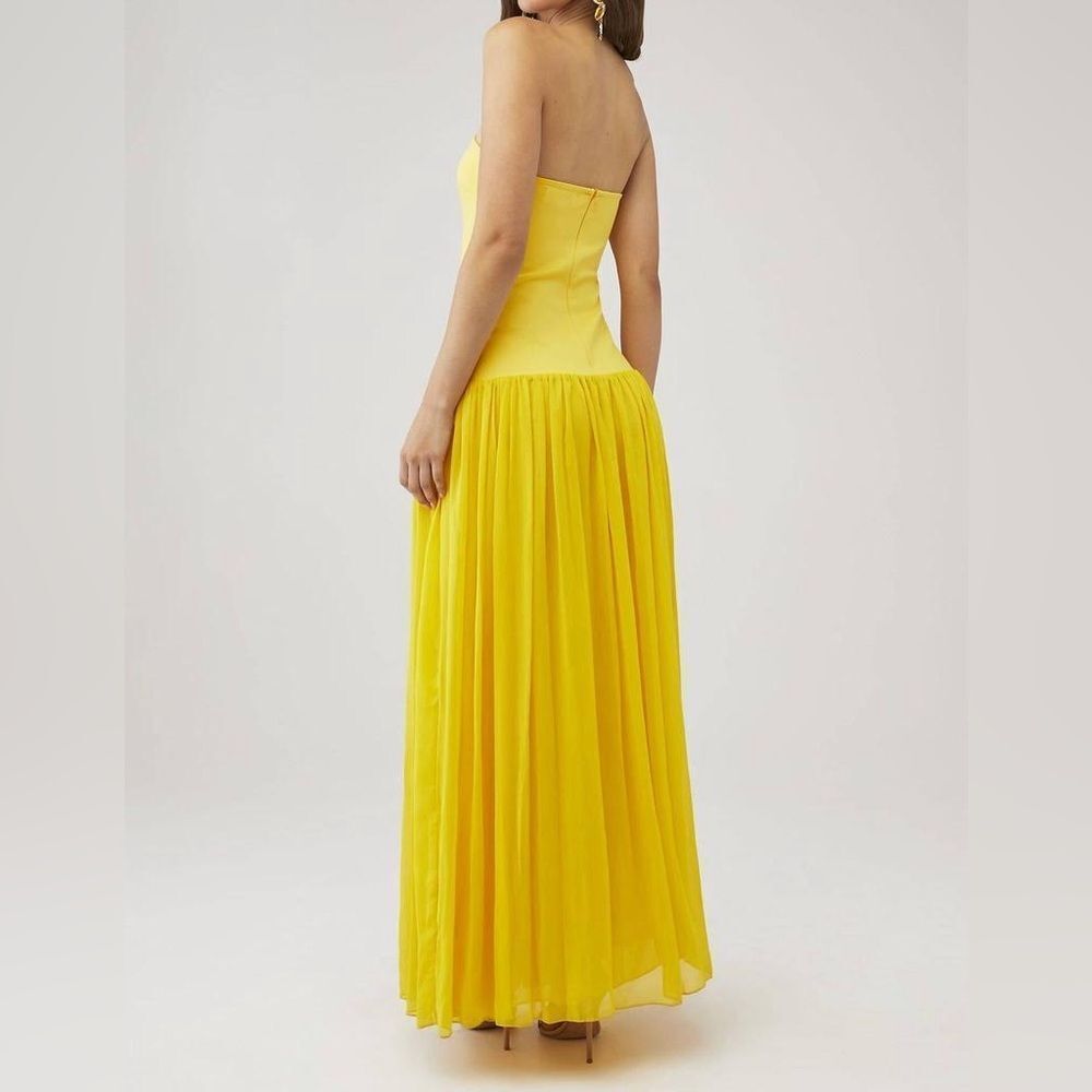 NWT Elliatt Yellow Strapless Gown Dress Size M - Picture 4 of 12